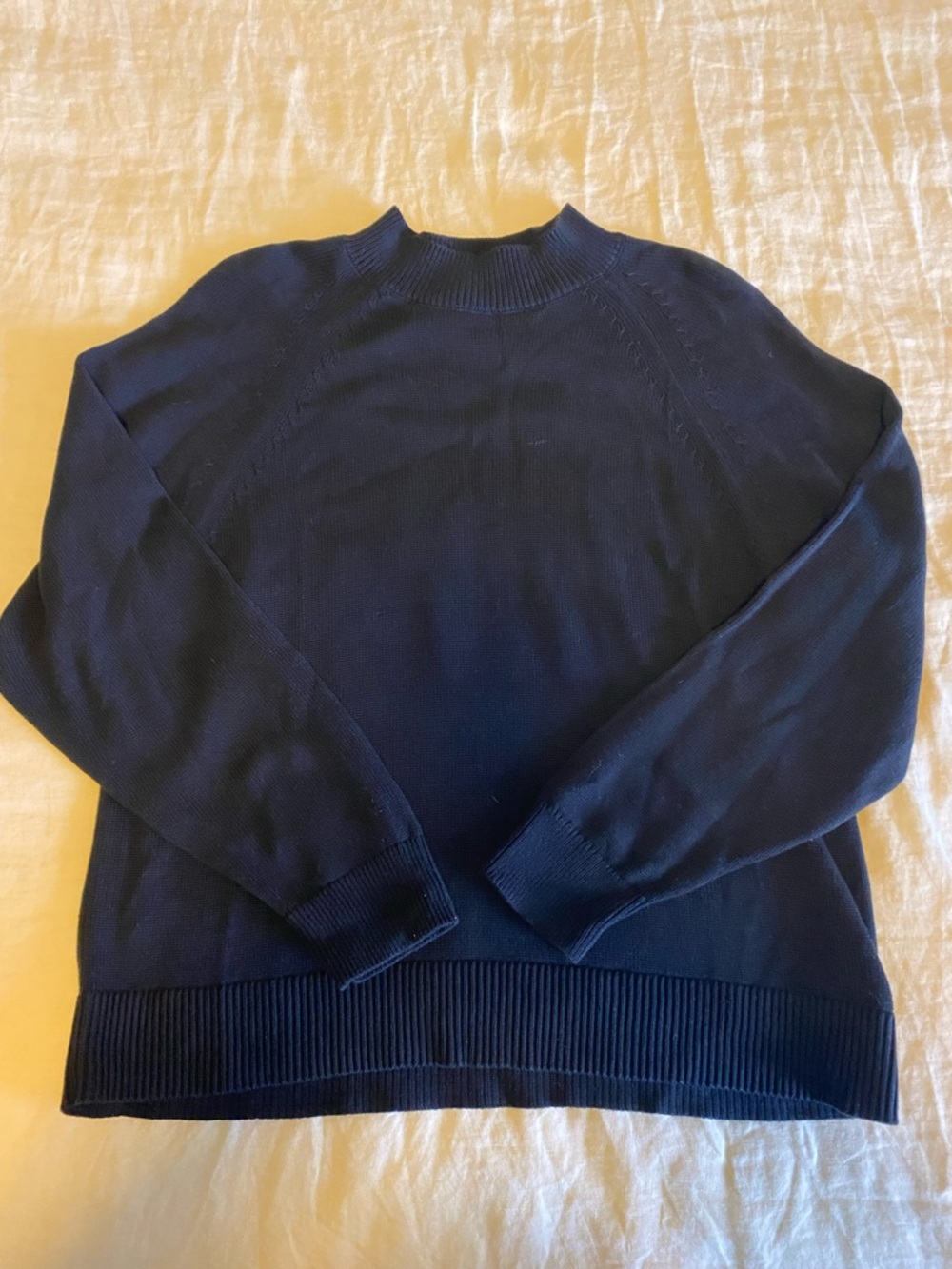 100% Organic Cotton Black Crewneck Sweater